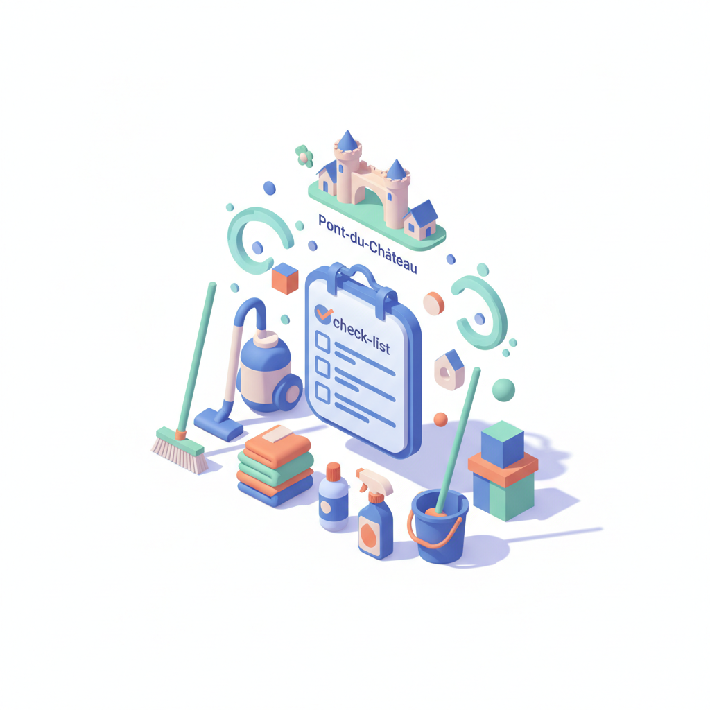 Illustration 3D : Grand ménage de printemps à Pont-du-Château: liste et ordre