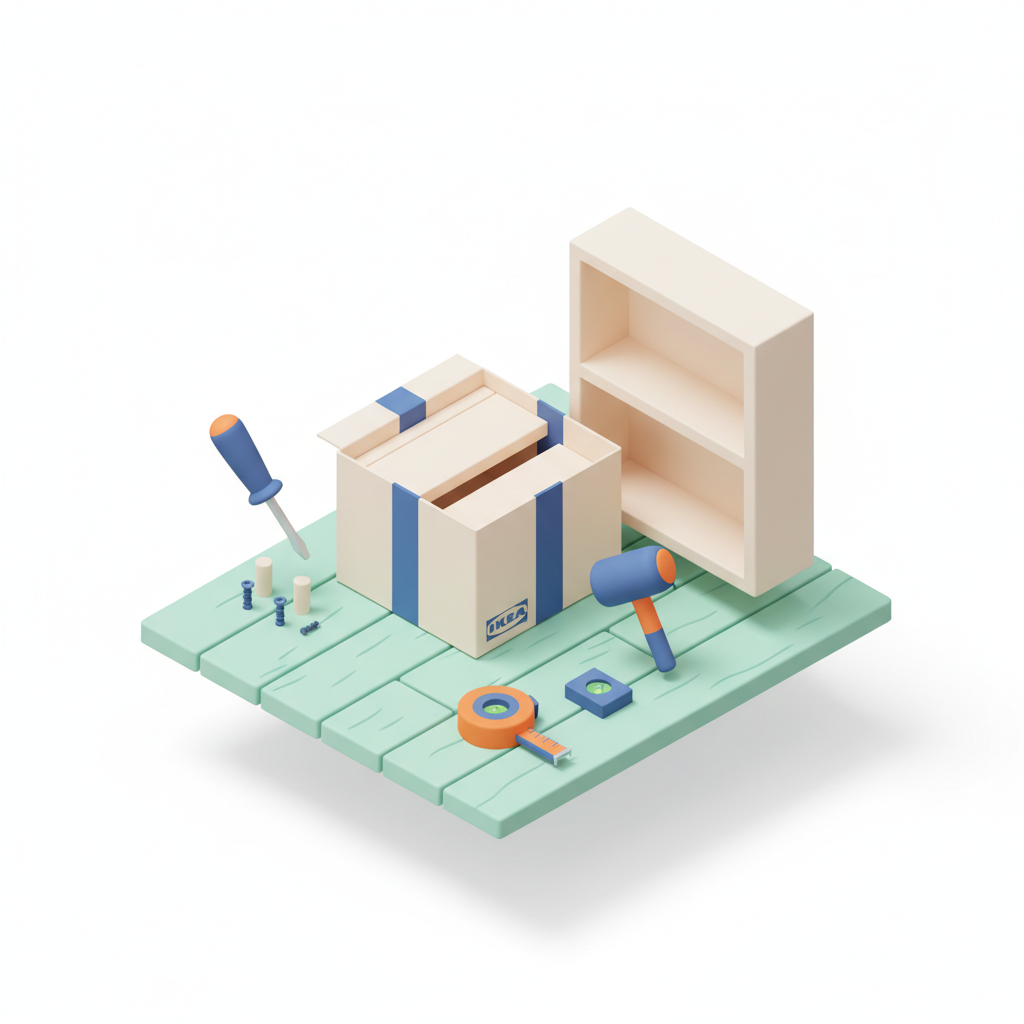 Étapes et méthodes : Comment monter une bibliothèque Billy IKEA sur parquet flottant à Aubière
