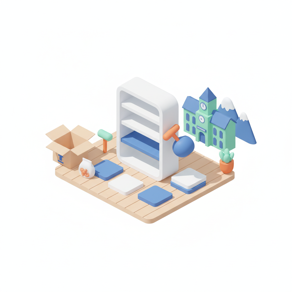 Illustration 3D : Comment monter une bibliothèque IKEA Billy à Cournon-d'Auvergne