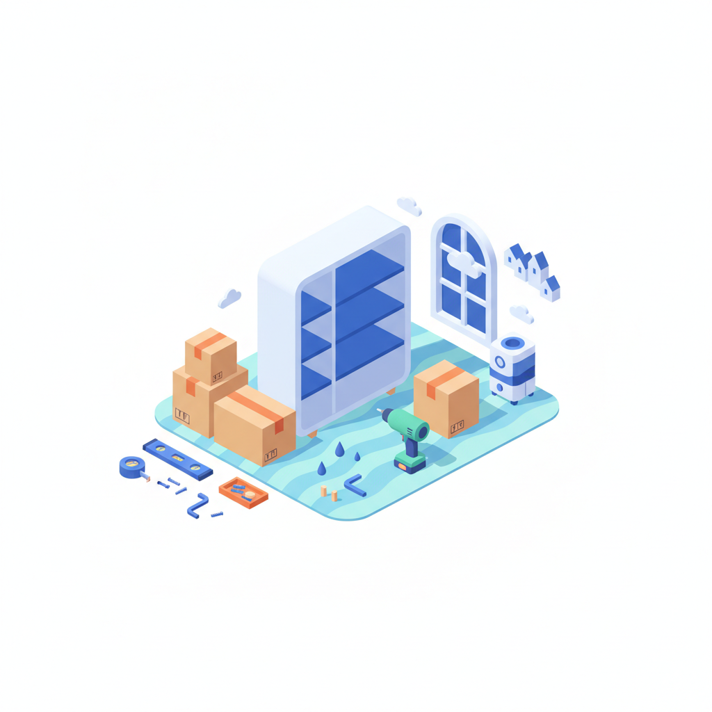 Illustration 3D : Monter un dressing IKEA PAX dans une chambre humide à Pont-du-Château
