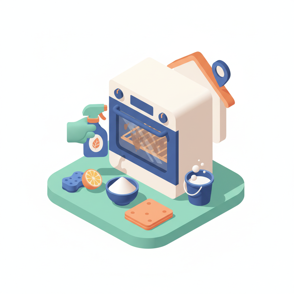 Illustration 3D : Comment nettoyer un four encrassé sans produits toxiques à Aulnat