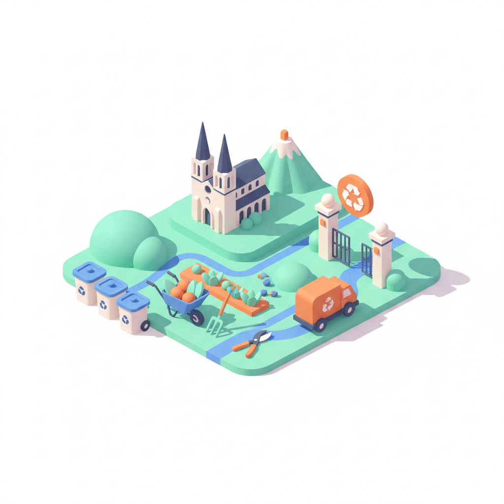 Illustration 3D : Où évacuer ses déchets verts gratuitement à Clermont-Ferrand