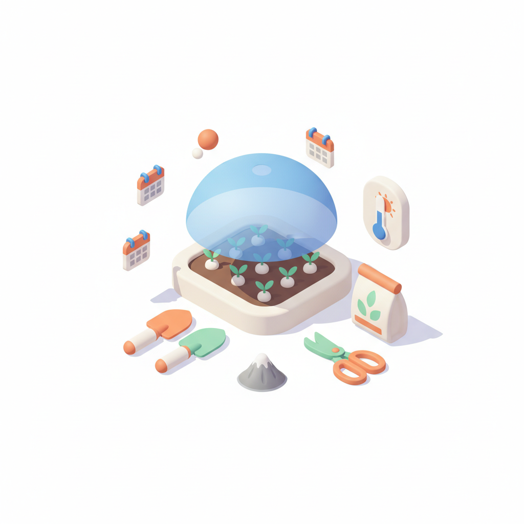 Illustration 3D : Protéger ses plantations du gel à Clermont-Ferrand: calendrier et techniques