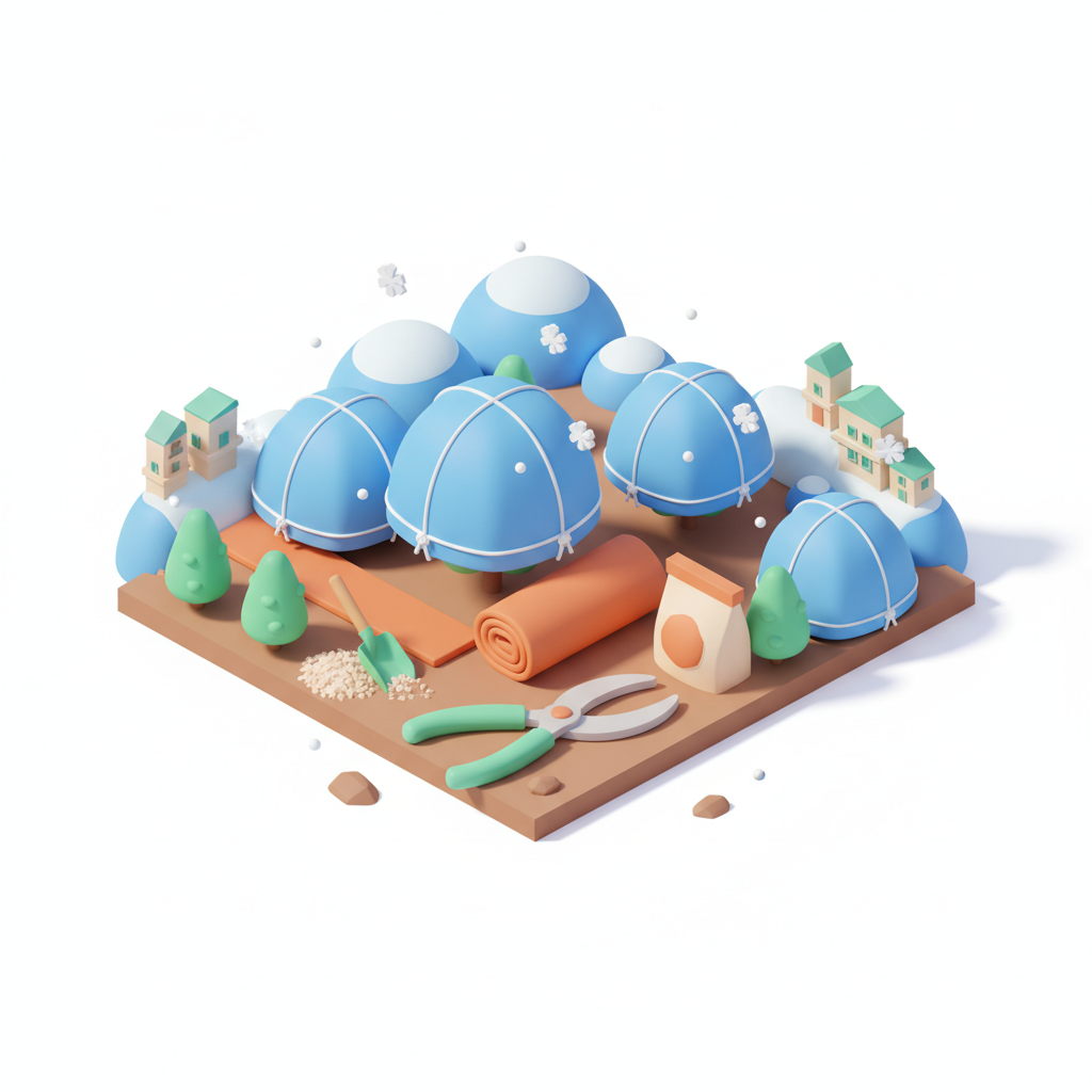 Illustration 3D : Comment protéger vos rosiers et arbustes du gel hivernal à Romagnat