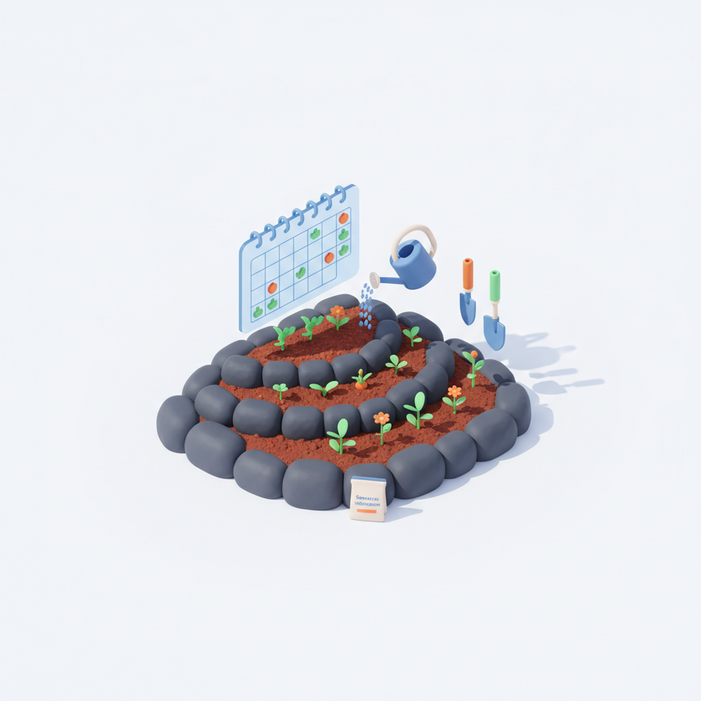 Illustration 3D : Quand semer des légumes en sol volcanique à Clermont-Ferrand : calendrier adapté